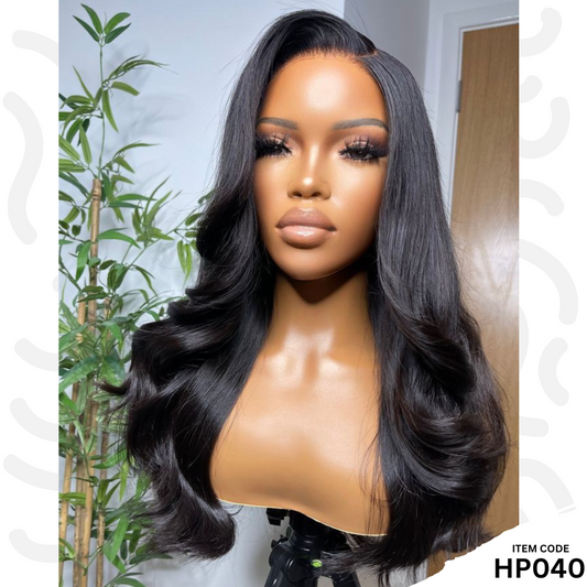 Double Drawn Body Wave Frontal Human Hair Wig